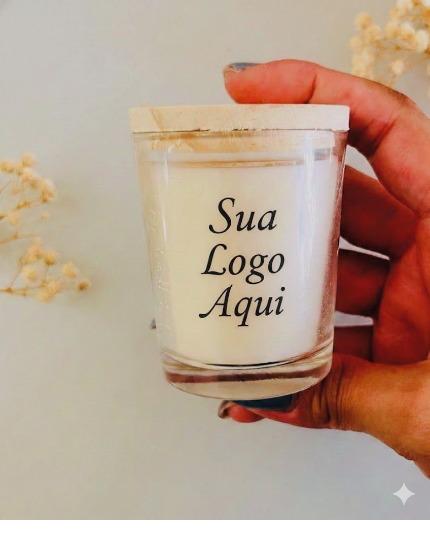 Vela aromática com tampa 70g para casamento