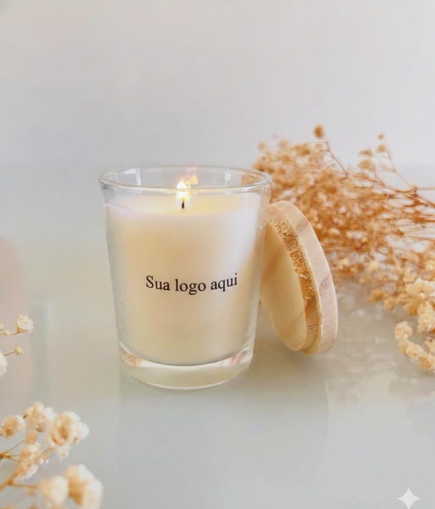 Vela aromática com tampa 70g para casamento - Imagem 2