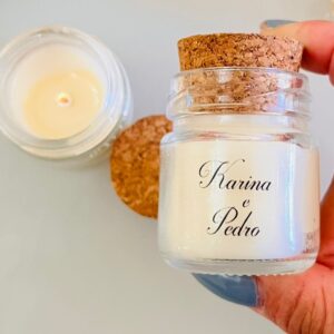 Vela aromática 40g para casamento