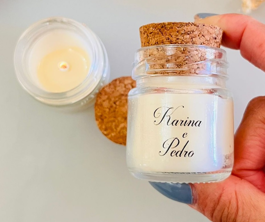 Vela aromática 40g para casamento
